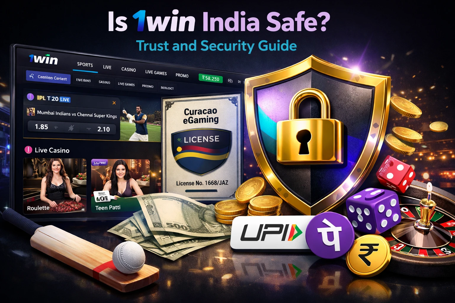 1Win India safety and security guide for casino and sports betting